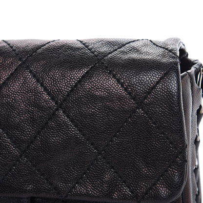 Chanel Glazed Caviar Quilted Modern Chain Flap Black 10 of 15