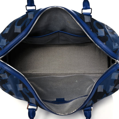 MCM Nylon Camo Dieter Munich Weekender Bag Blue 6 of 28