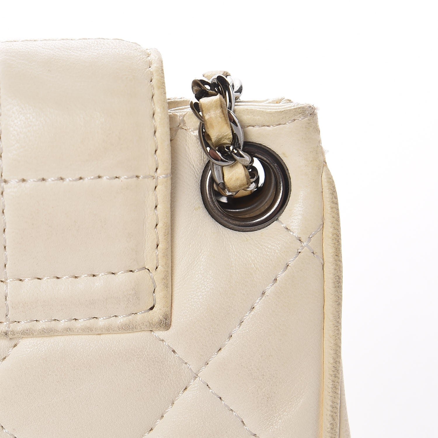 Chanel Lambskin Square Quilted Single Flap White 10 of 14