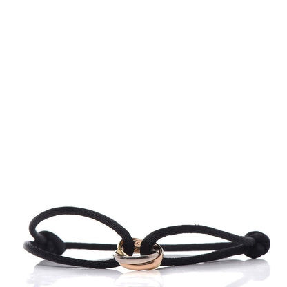Cartier 18K Pink Yellow White Gold Trinity Adjustable Cord Bracelet Black 1 of 6