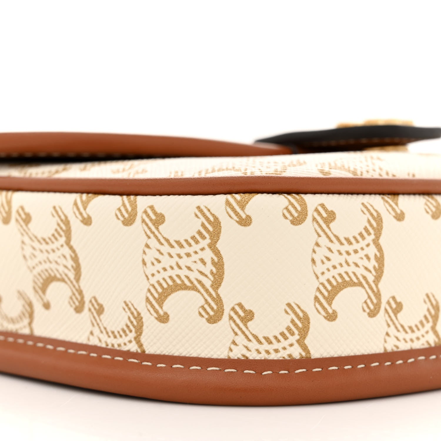 Celine Triomphe Canvas Calfskin Mini Besace Bag White 8 of 9