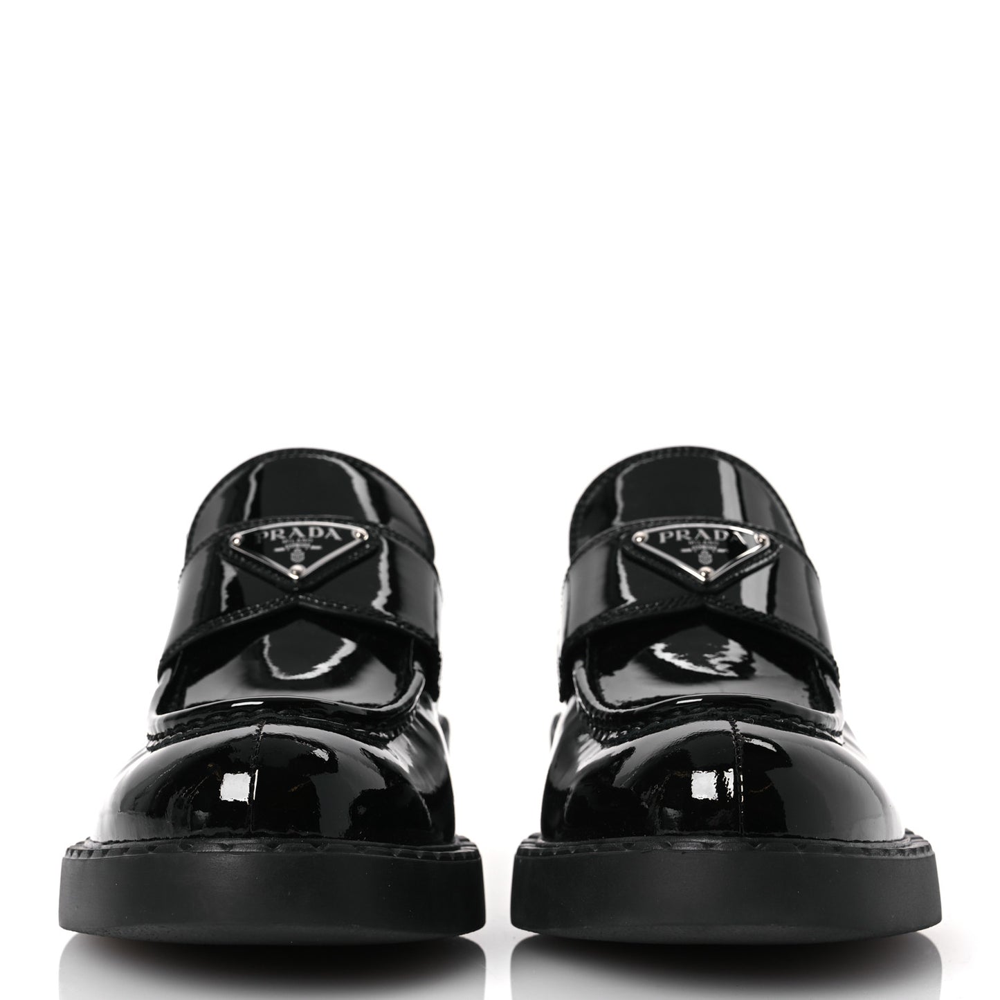 Vernice Triangle 50mm Loafers 41 Black
