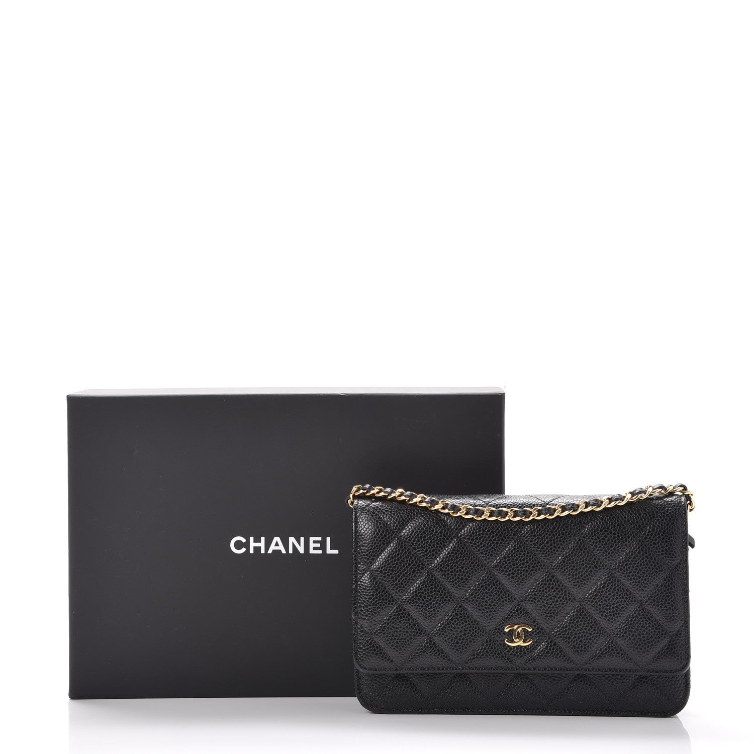 Chanel Caviar Quilted Wallet On Chain WOC Black 9 of 9