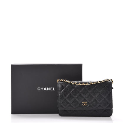 Chanel Caviar Quilted Wallet On Chain WOC Black 9 of 9