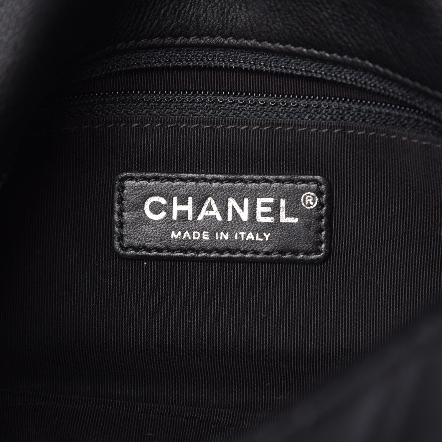 Chanel Calfskin Studded Chevron Quilted Wars Flap Black 6 of 10