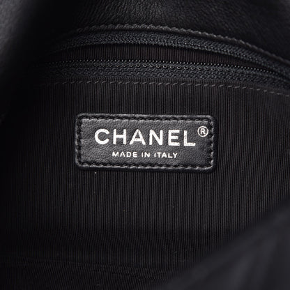 Chanel Calfskin Studded Chevron Quilted Wars Flap Black 6 of 10