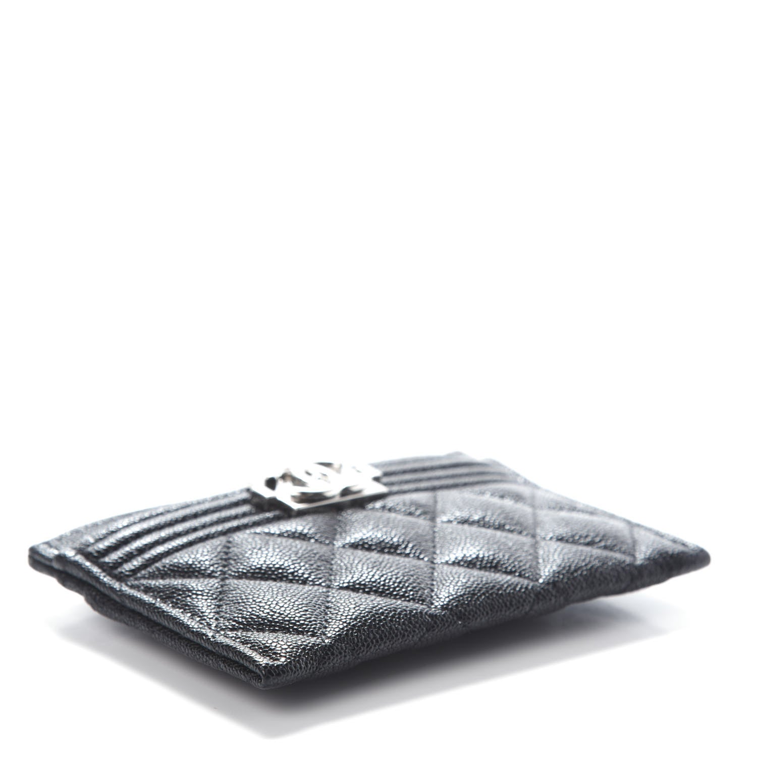 Chanel Caviar Quilted Boy Card Holder Black 4 of 8