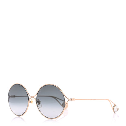 Gucci Round Pearl Tip Sunglasses GG0253S Gold 1 of 6