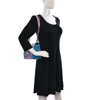 Louis Vuitton Epi Tropical Twist Shoulder Bag MM Blue Rose 2 of 9