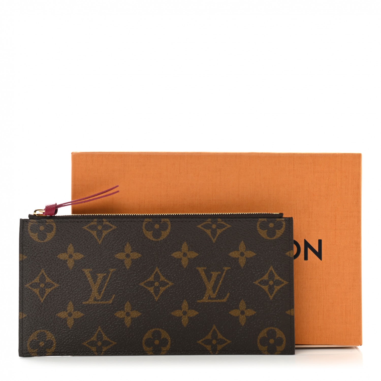 Louis Vuitton Monogram Felicie Chain Wallet Zippered Insert Fuchsia 7 of 7