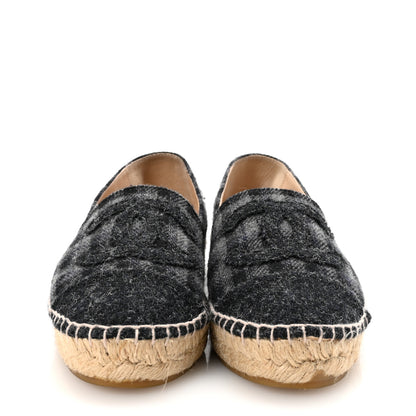 Chanel Flannel CC Espadrilles 36 Dark Grey Black 3 of 10