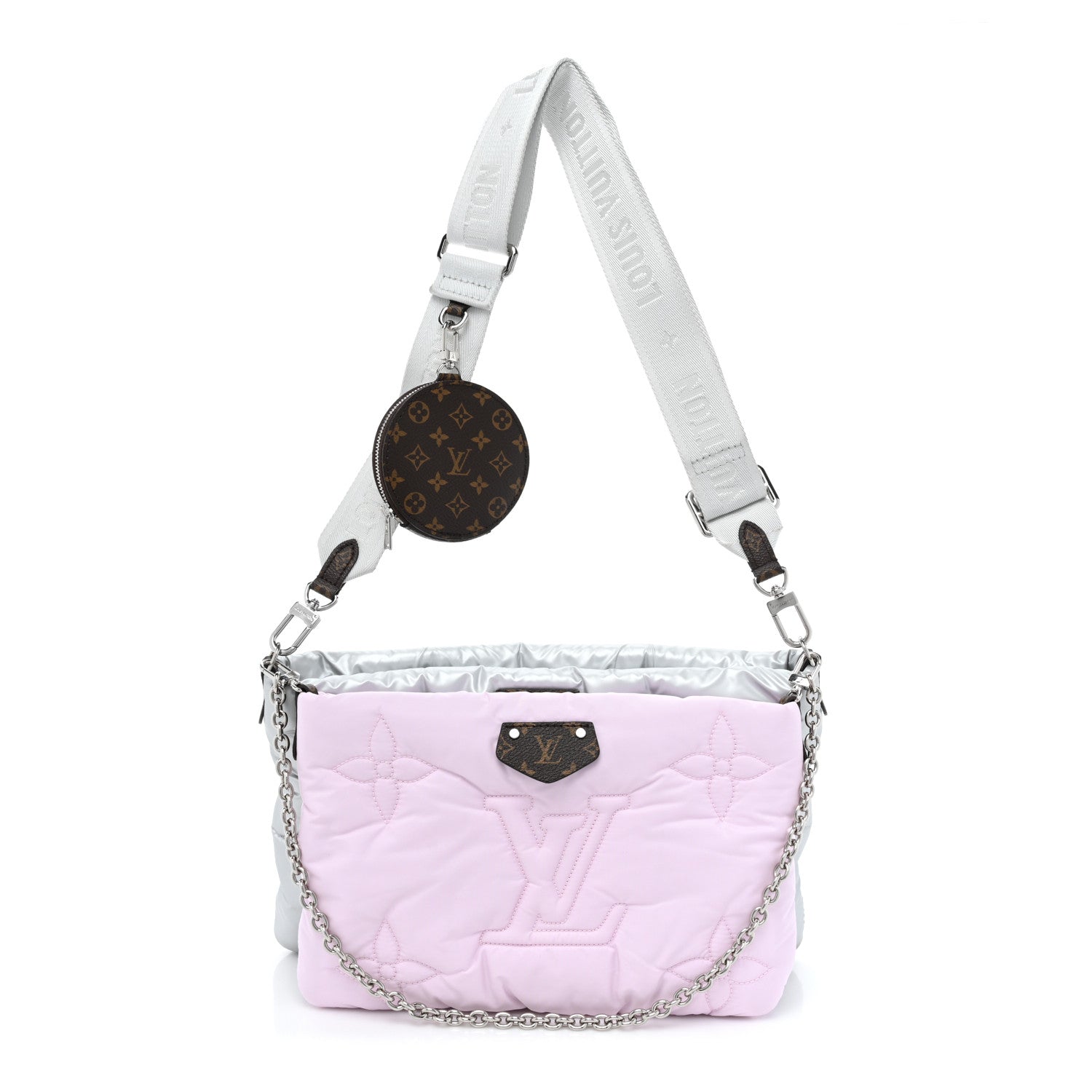 Louis Vuitton Econyl Monogram Pillow Maxi Multi Pochette Accessories Silver Pale Pink 1 of 12