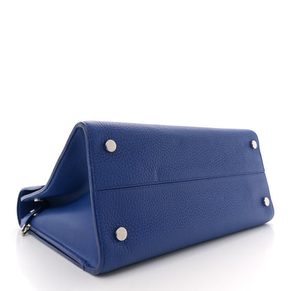 Christian Dior Grained Calfskin Medium Diorever Flap Blue 4 of 12