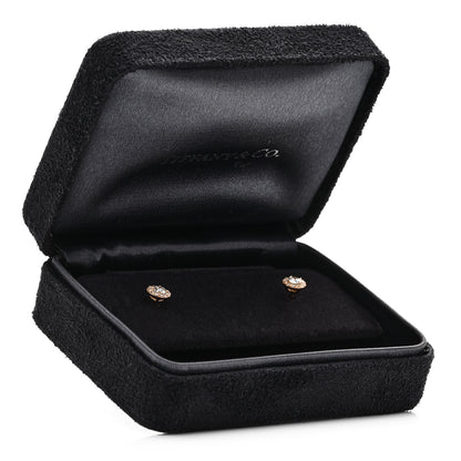 Tiffany 18K Rose Gold Diamond .32ctw Soleste Earrings 5 of 5