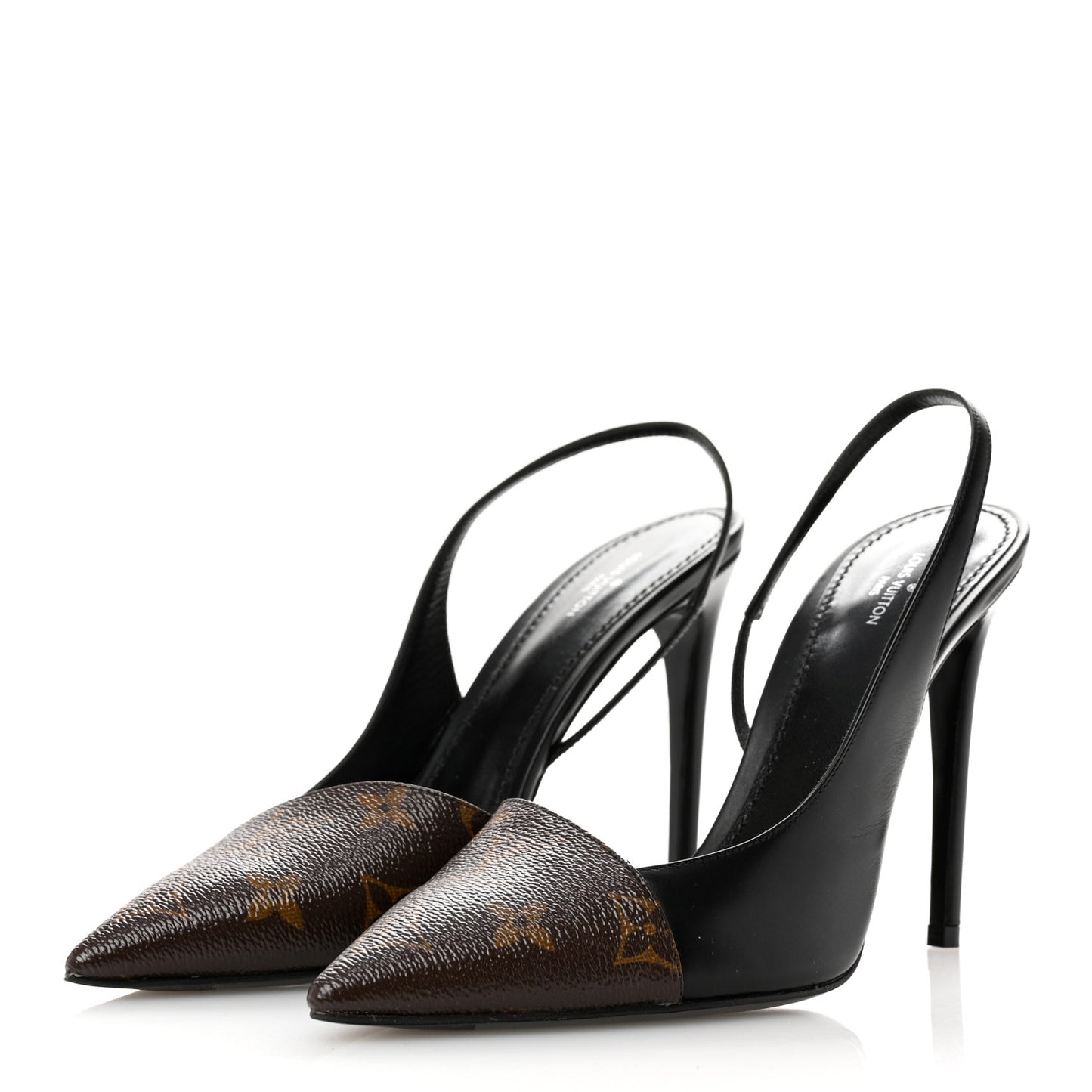 Monogram Cherie Slingback Pumps 40 Black