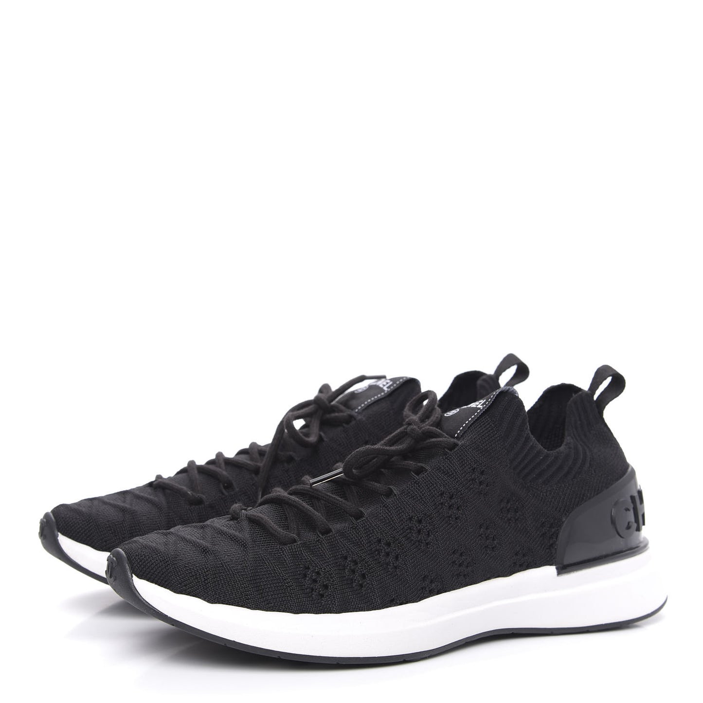 Fabric Logo Sneakers 38 Black