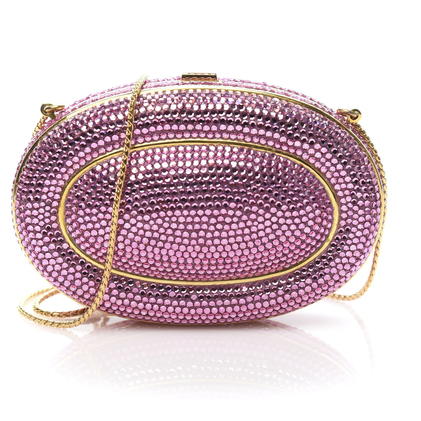 Swarovski Crystal Minaudière Clutch Pink