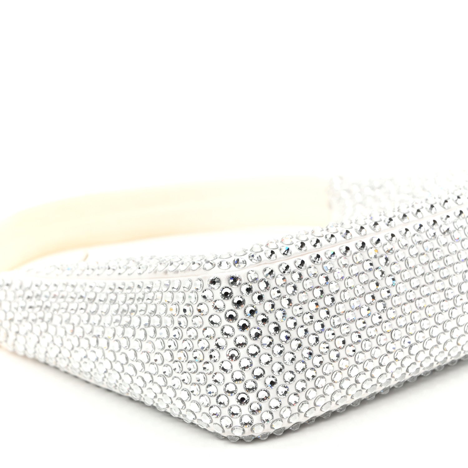 Prada Satin Crystal Mini Re-Edition 2000 Bag White 9 of 11