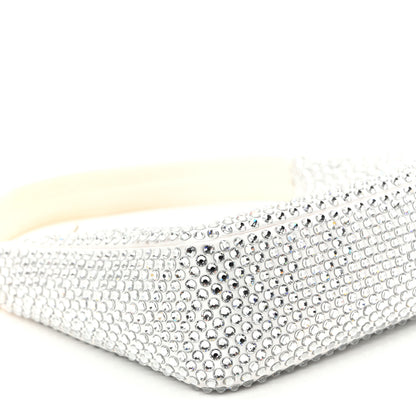 Prada Satin Crystal Mini Re-Edition 2000 Bag White 9 of 11