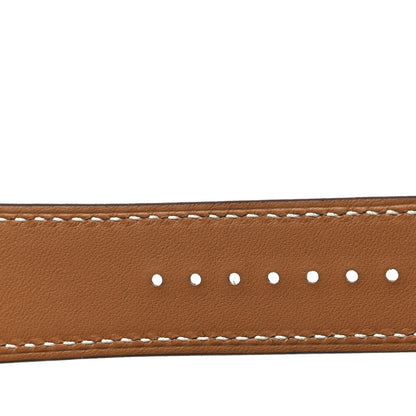 Hermes Barenia 42mm Apple Watch Single Tour Band Fauve 4 of 8