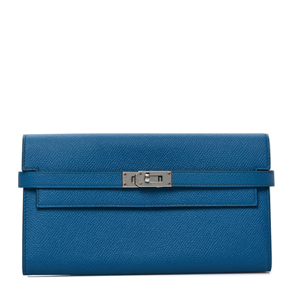 Hermes Epsom Kelly Longue Wallet Bleu Izmir 1 of 6