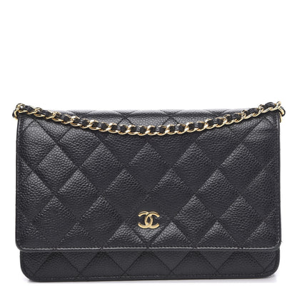 Chanel Caviar Quilted Wallet On Chain WOC Black 1 of 12