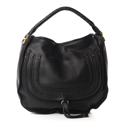 Chloe Calfskin Large Braided Marcie Hobo Black 1 of 10