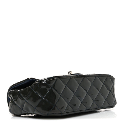 Chanel Patent Calfskin Quilted Mini Rectangular Flap Navy Blue 4 of 11