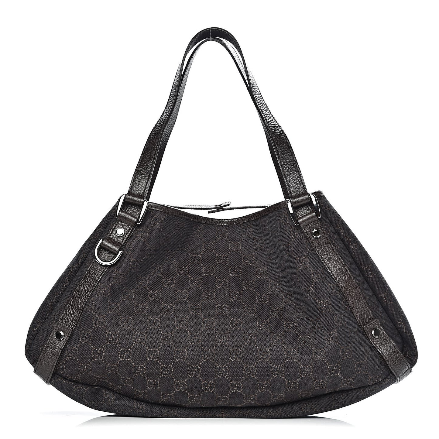 Monogram Medium Abbey Shoulder Bag Chocolate
