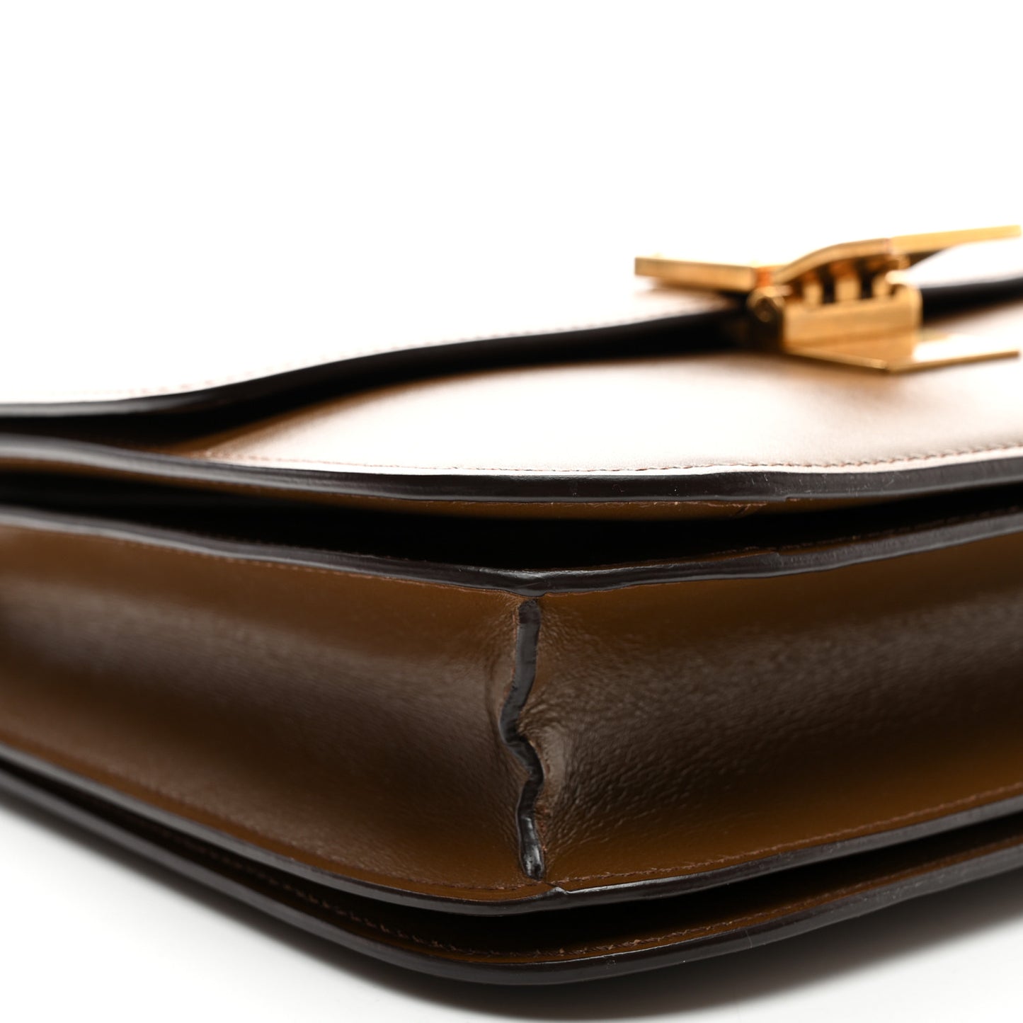 Box Calfskin Medium Classic Box Flap Bag Camel