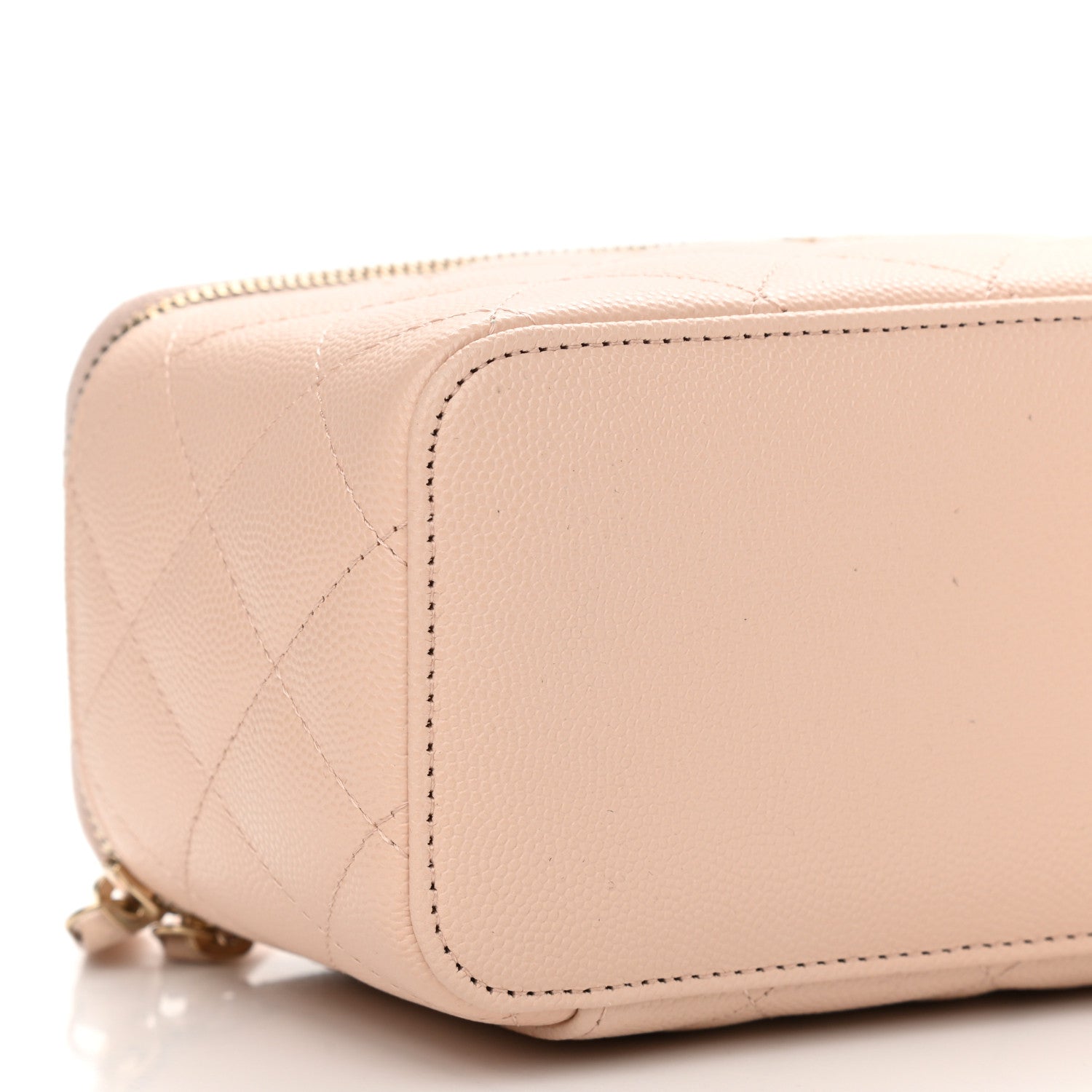 Chanel Caviar Quilted Small Vanity Case With Chain Light Beige 7 of 11