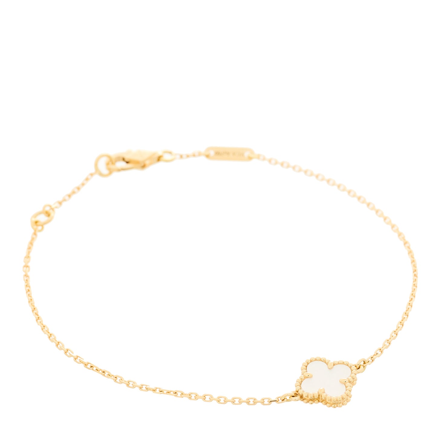 18K Yellow Gold Mother of Pearl Sweet Alhambra Bracelet