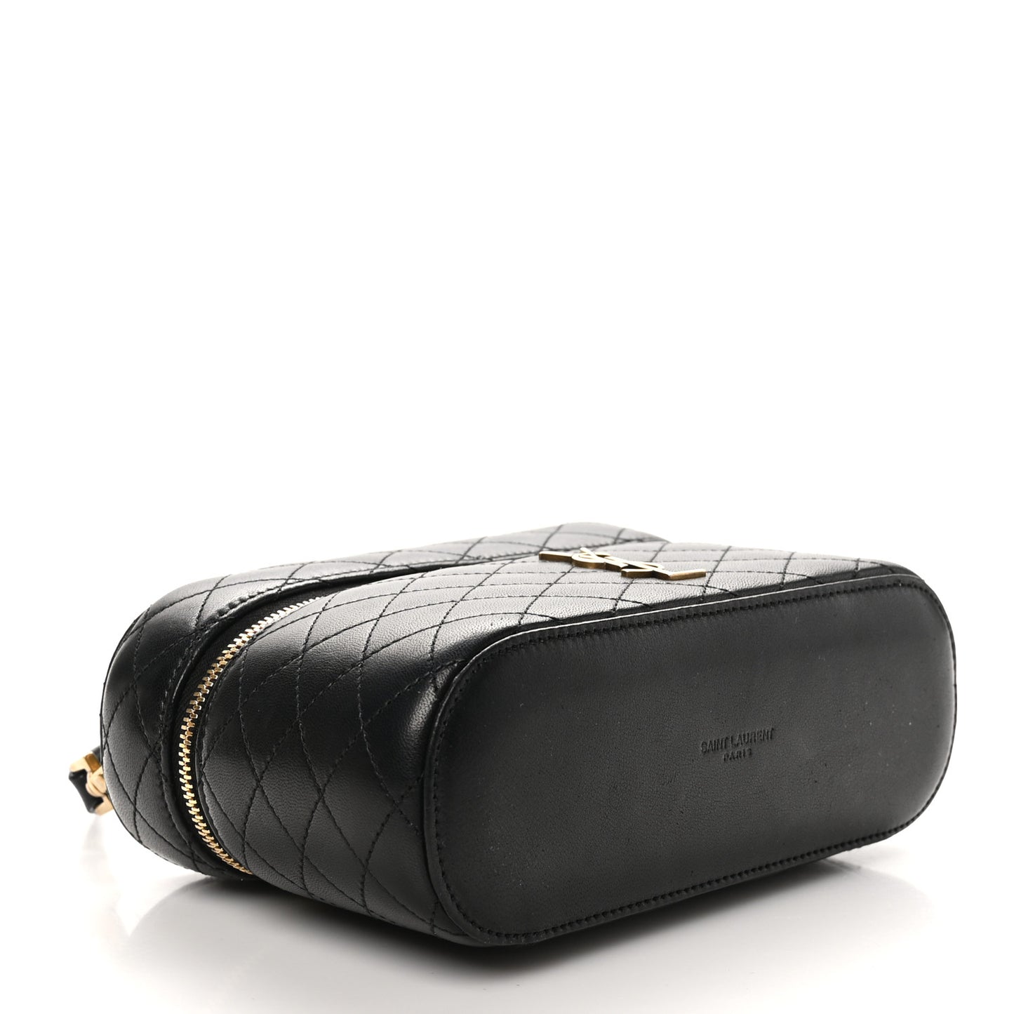 Lambskin Quilted Mini Gaby Vanity Case Black