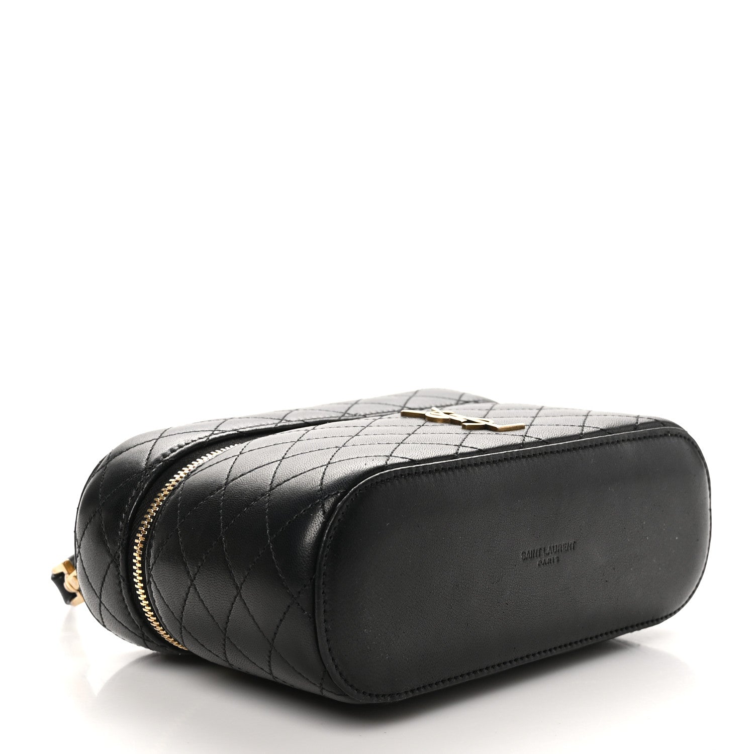 Saint Laurent Lambskin Quilted Mini Gaby Vanity Case Black 4 of 10