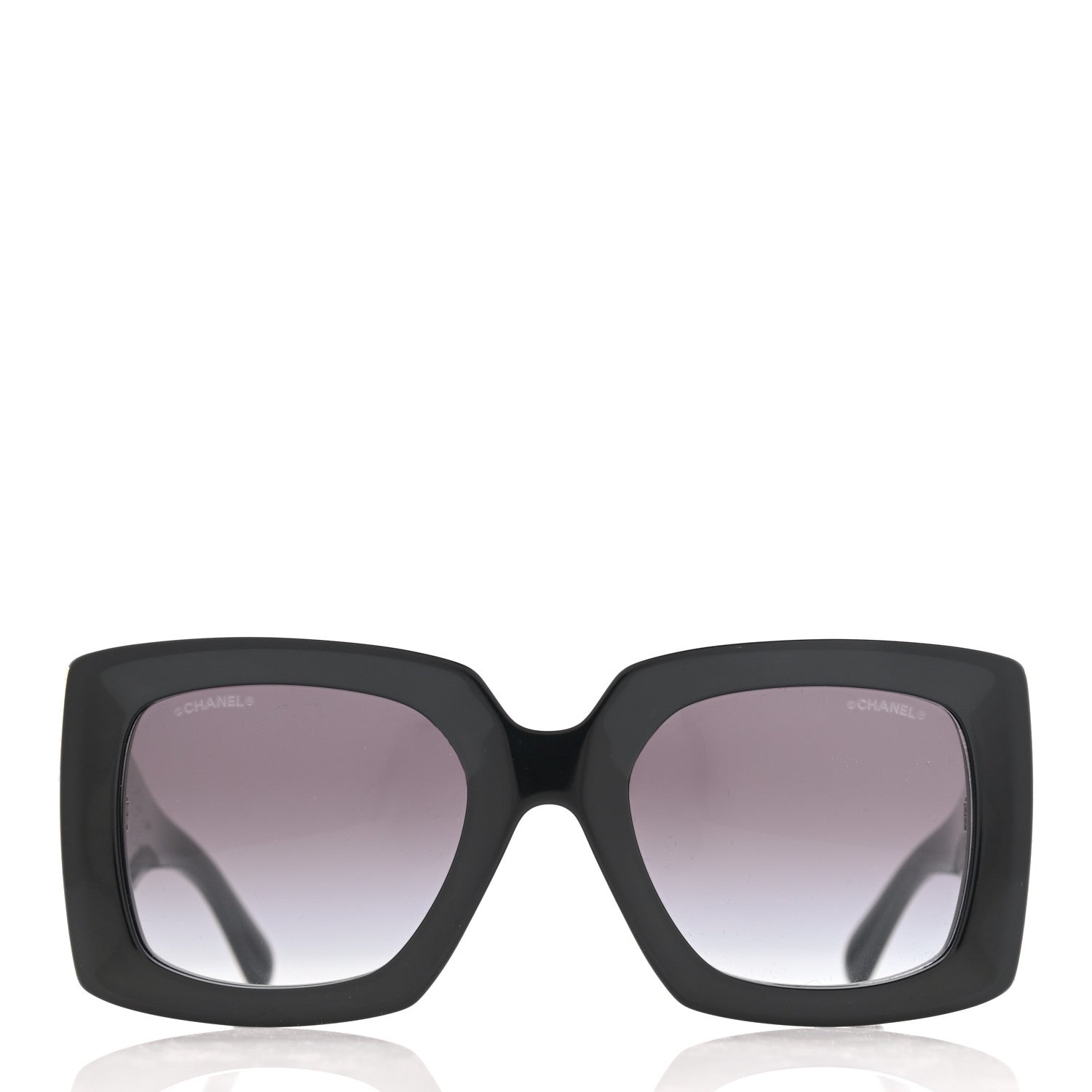 Chanel Acetate Rectangle Sunglasses 5435 Black 2 of 8