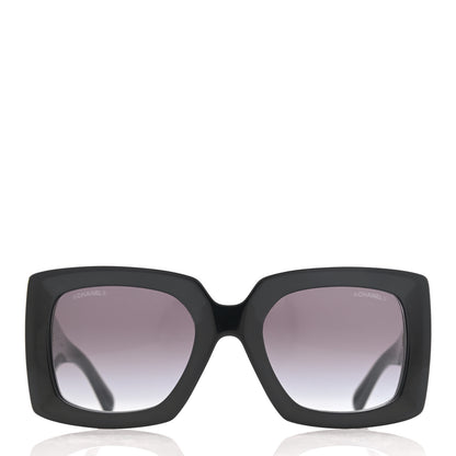 Chanel Acetate Rectangle Sunglasses 5435 Black 2 of 8