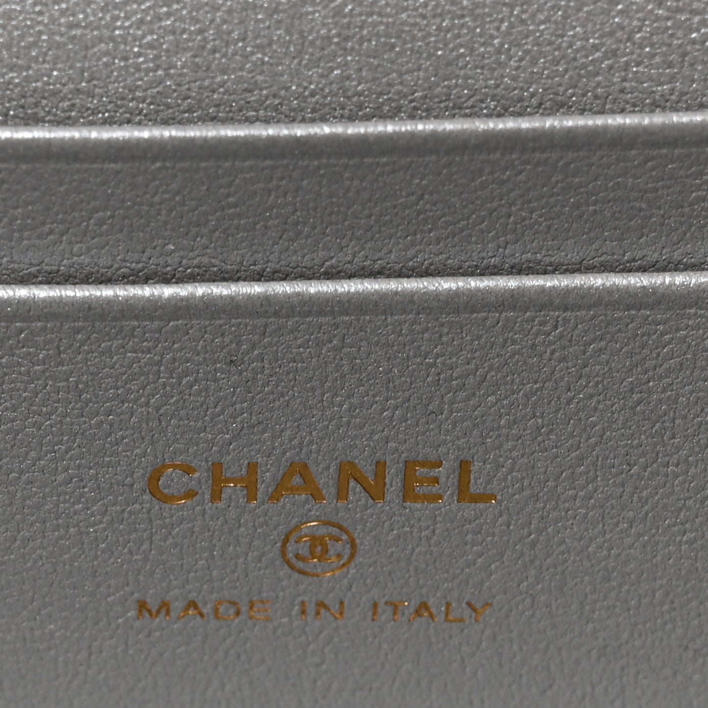 Lizard Embossed Top Handle Slim Vanity With Chain Silvery