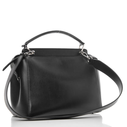 Fendi Vitello Baltico Dolce DotCom Satchel Black Blue Royal 5 of 10