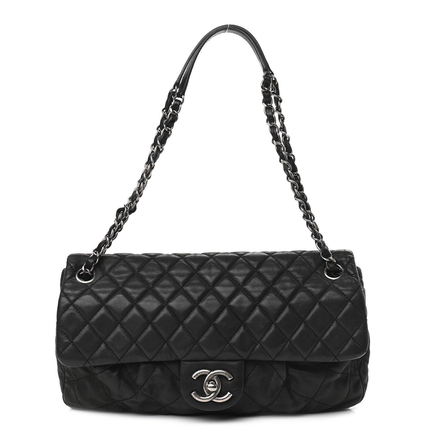 Chanel Iridescent Calfskin Large Chic Quilt Flap Black 1 of 9