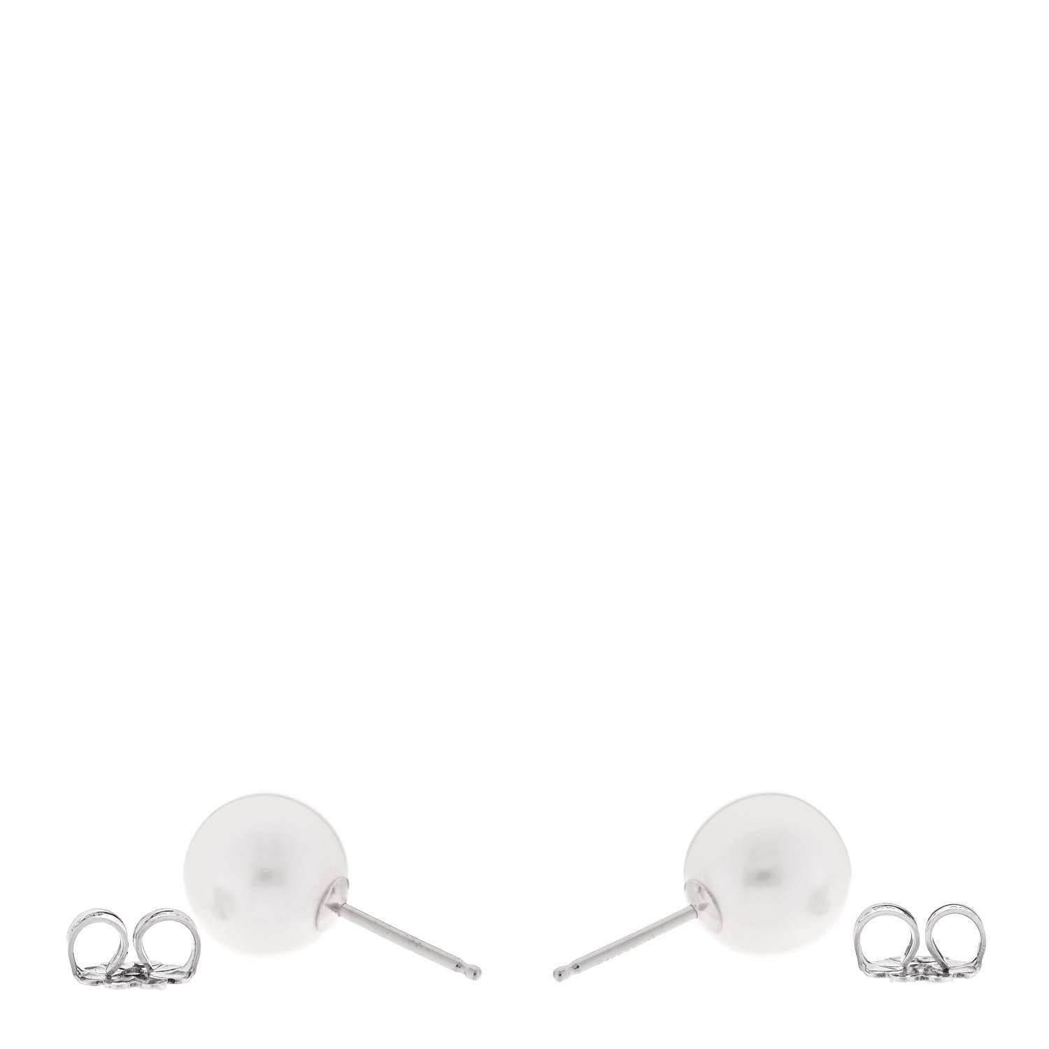 Tiffany Sterling Silver Freshwater Cultured Pearl 8.5-9mm Ziegfeld Earrings 3 of 4