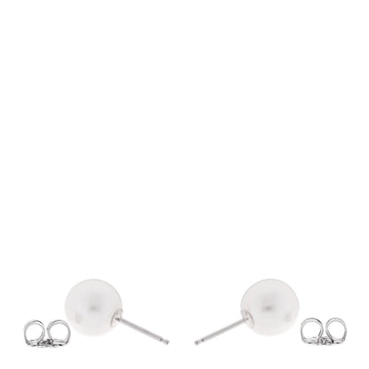 Tiffany Sterling Silver Freshwater Cultured Pearl 8.5-9mm Ziegfeld Earrings 3 of 4