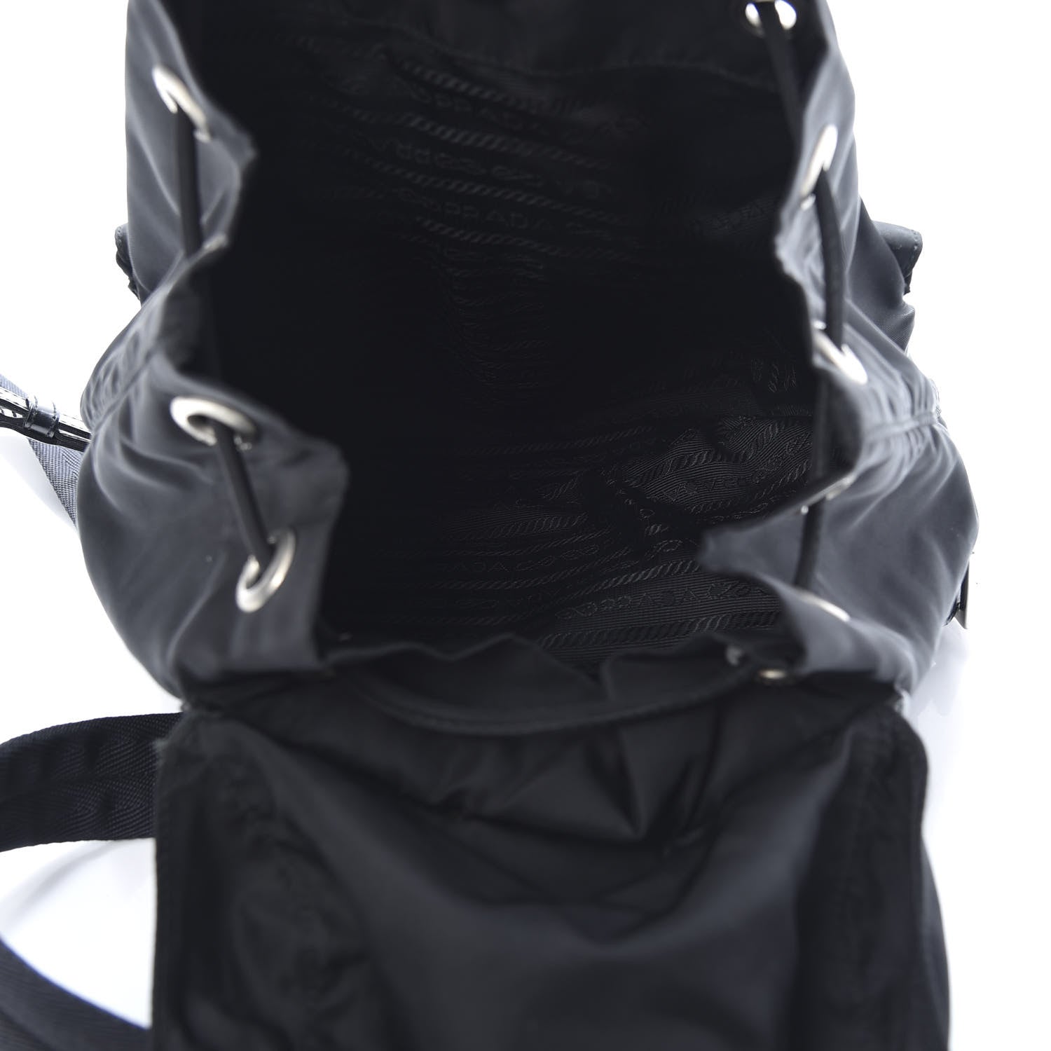 Prada Nylon Vela Medium Backpack Black 4 of 9
