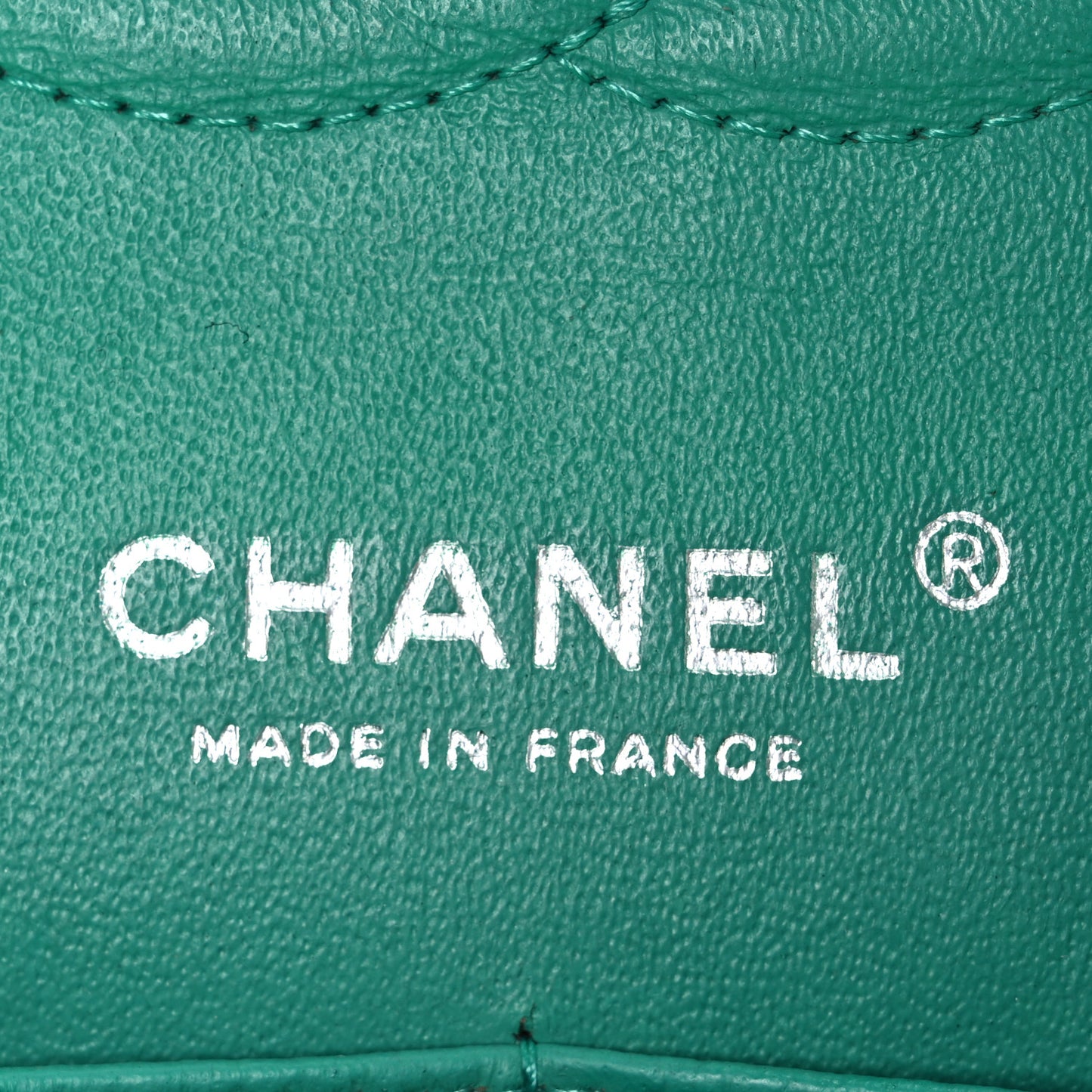 Lambskin Quilted Medium Double Flap Green