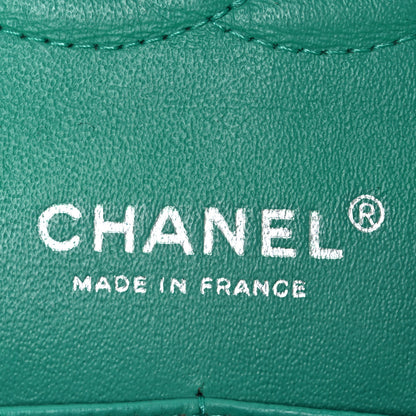 Chanel Lambskin Quilted Medium Double Flap Green 6 of 13