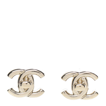 Chanel Metal CC Turnlock Earrings Gold 1 of 5