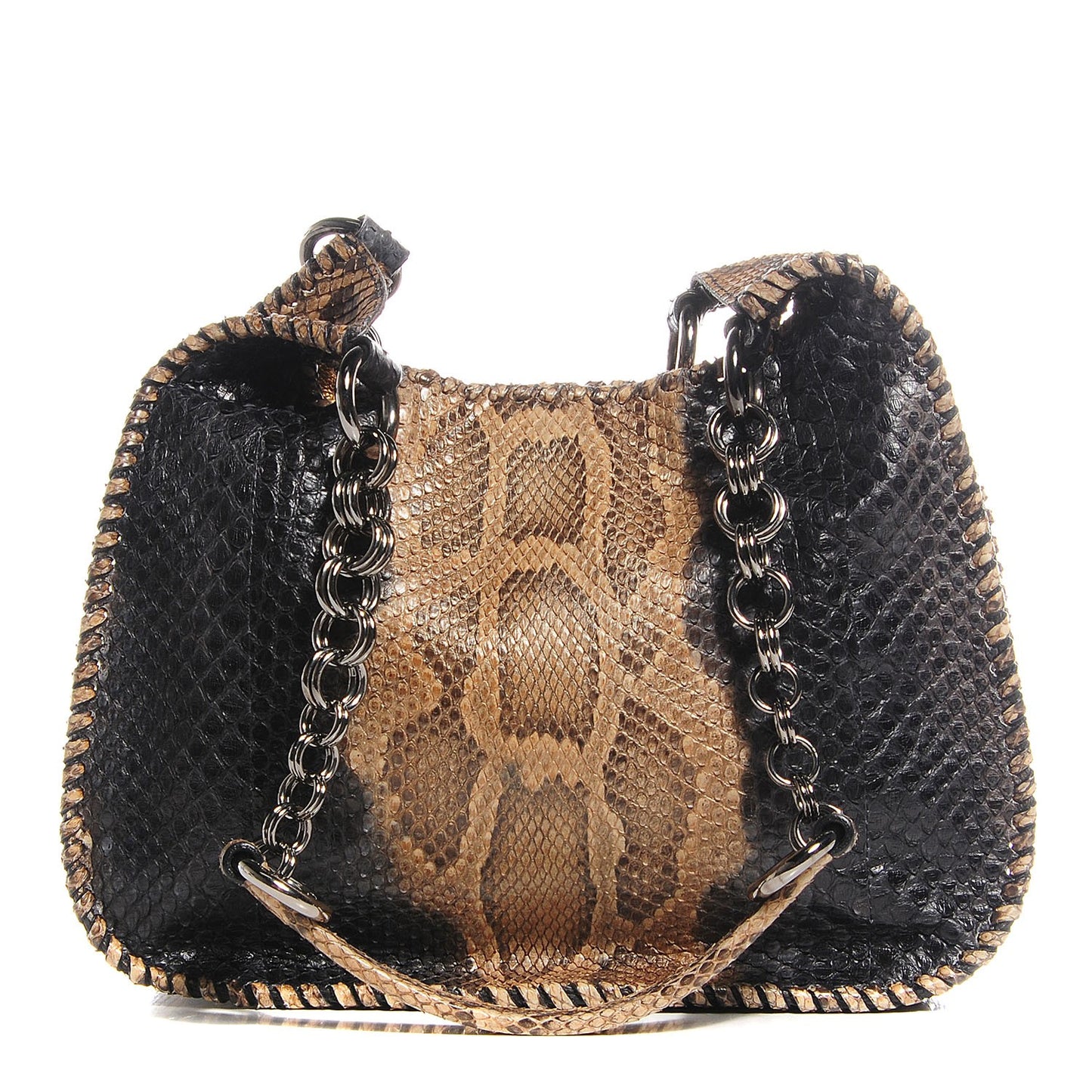 Python String Shoulder Bag Bronzo Black