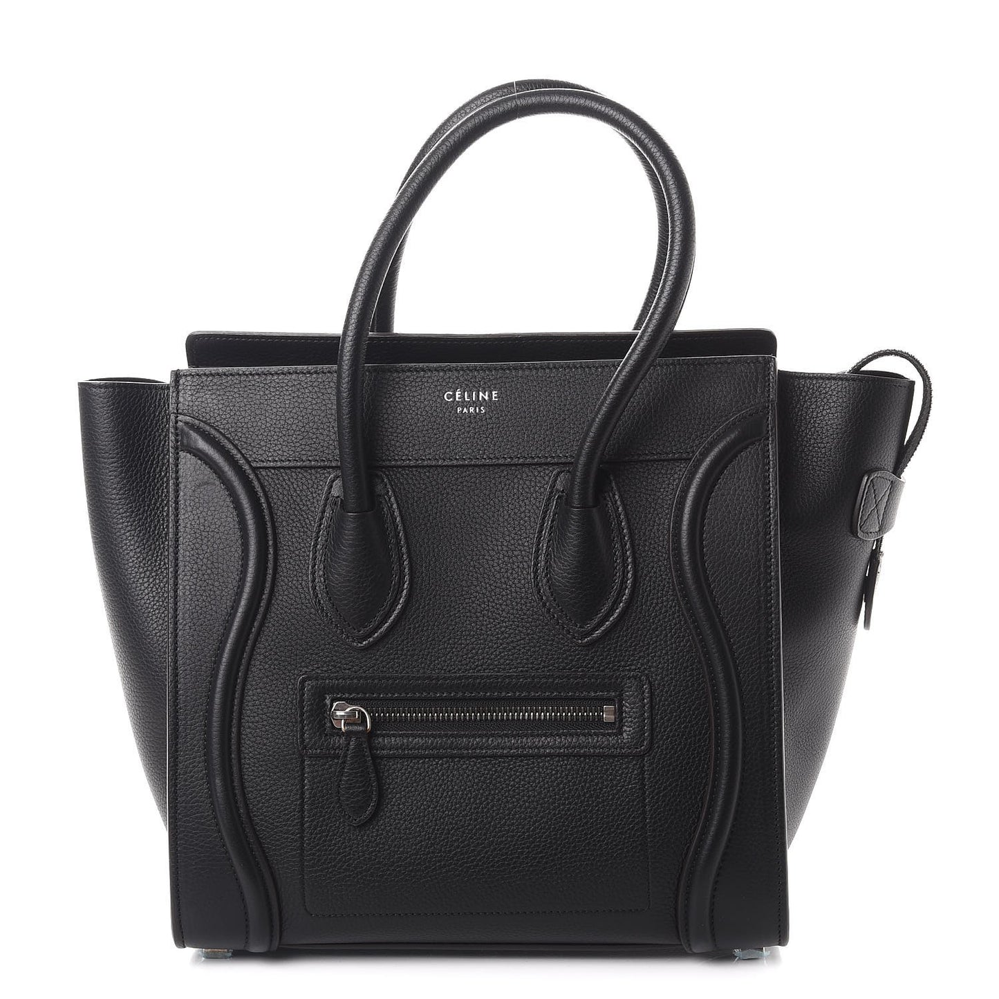 Drummed Calfskin Micro Luggage Black