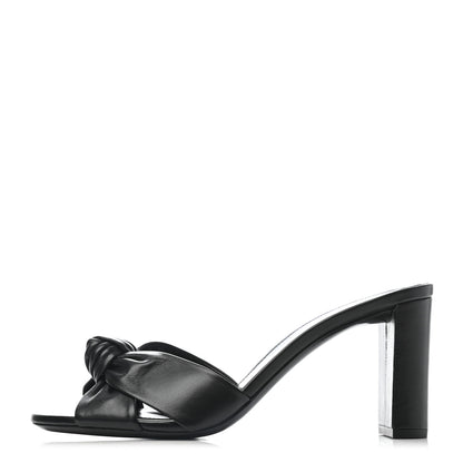 Saint Laurent Lambskin Bianca Mules 40 Black 1 of 6
