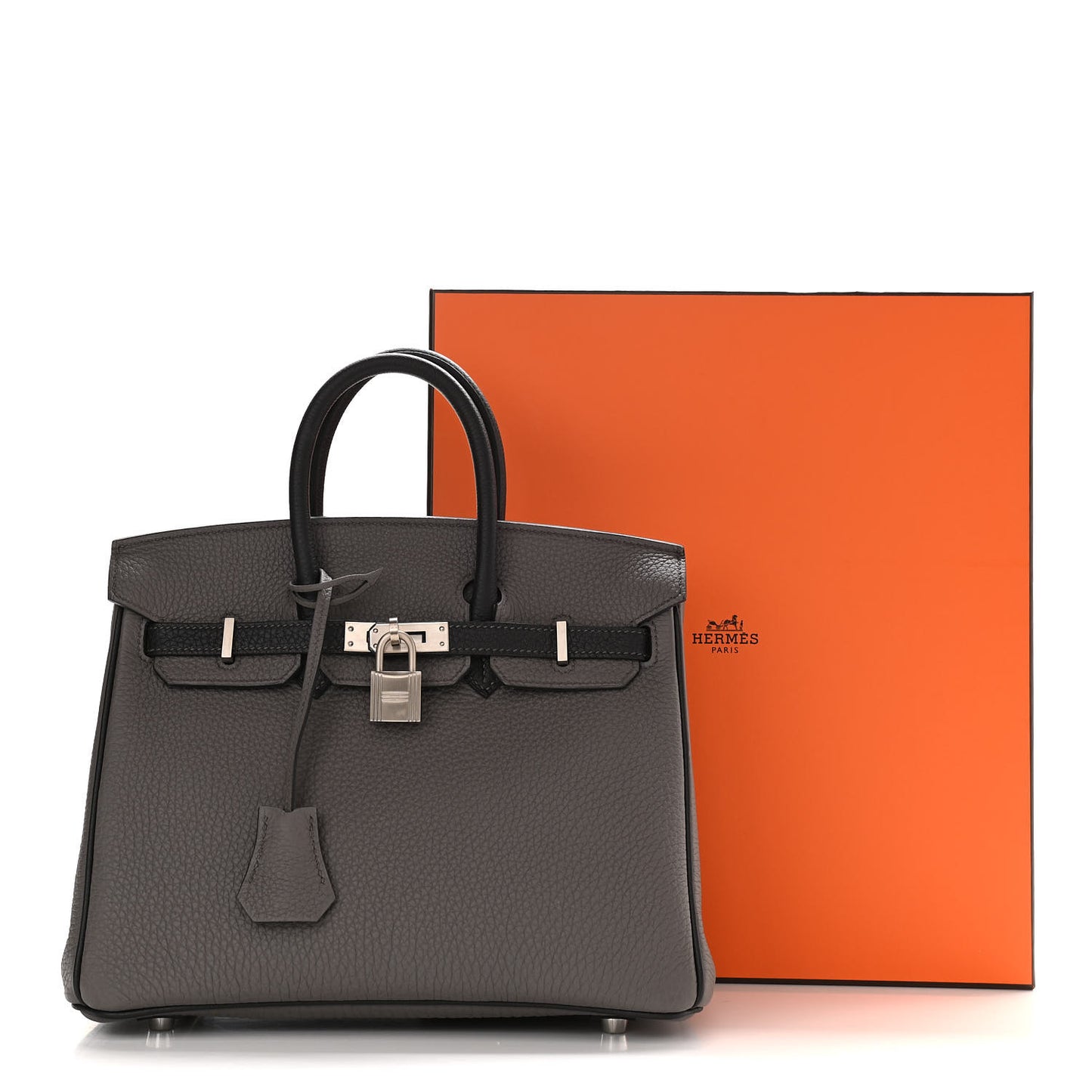 Togo Horseshoe Birkin 25 Etain Black