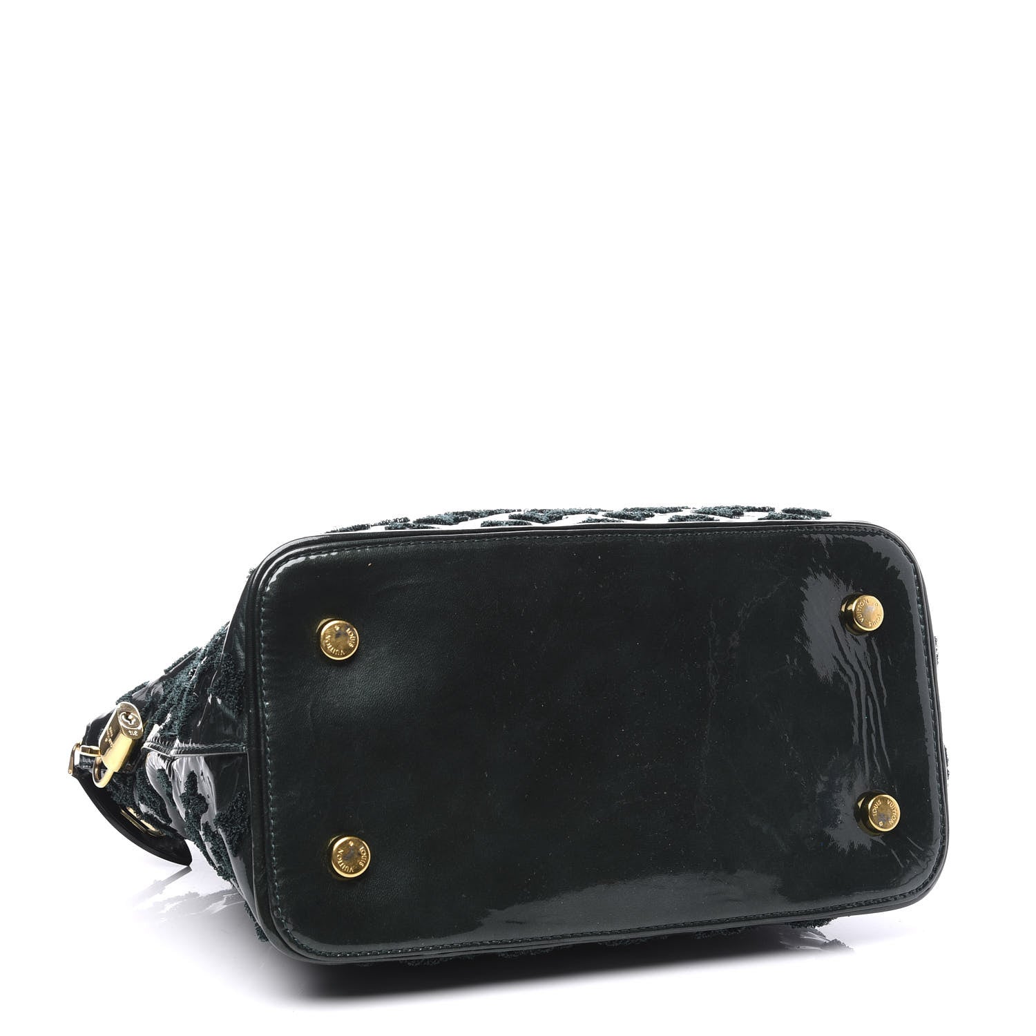Louis Vuitton Patent Lambskin Fascination Lockit Vert Fonce 3 of 13